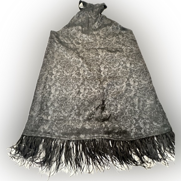 Wayf Dresses | Wayf Black Swing Halter Mini Feather Dress- Nwt Sz M black - Picture 4 of 13